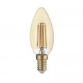 LED žárovka 4W COB Filament Golden Glass candle E14 400lm ULTRA TEPLÁ
